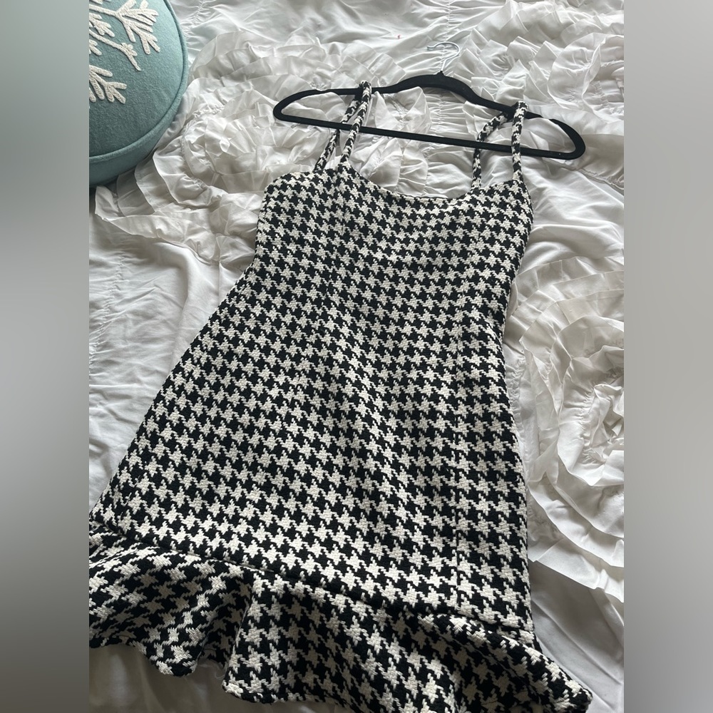 Teddy Mini Dress Houndstooth
